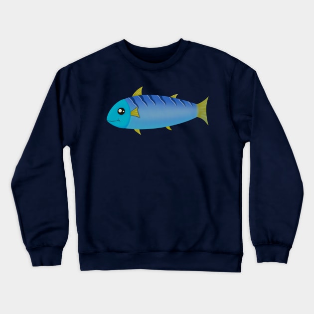 Blue fish Crewneck Sweatshirt by Pojn